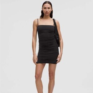 Lululemon Wundermost Ultra-Soft Nulu Ruched Spaghetti-Strap Dress